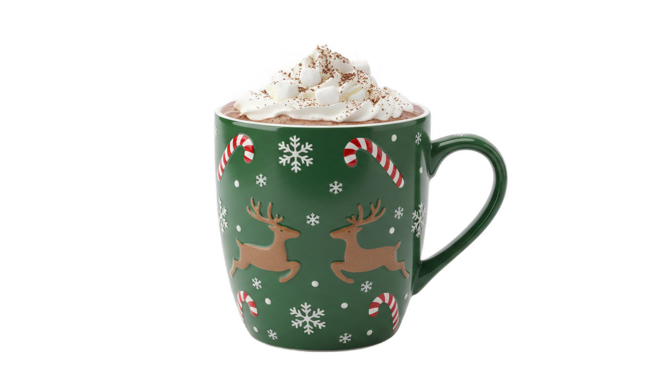 christmas coffee mug png PNG transparent background