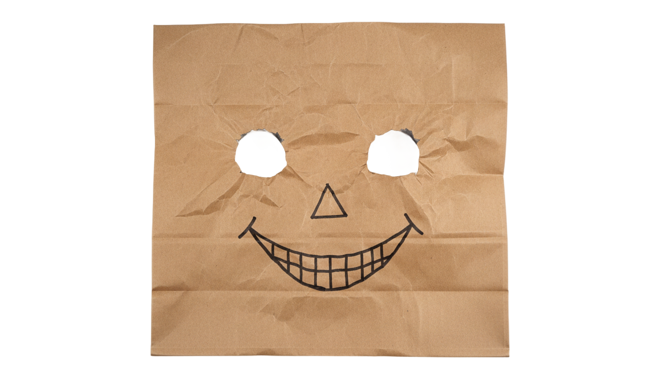 paper bag mask png PNG transparent background