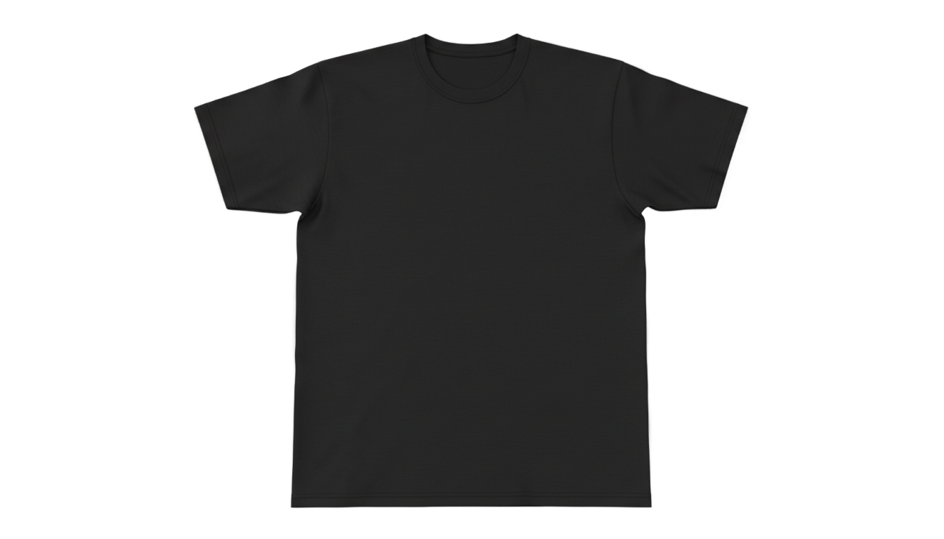 plain black t shirt png PNG transparent background