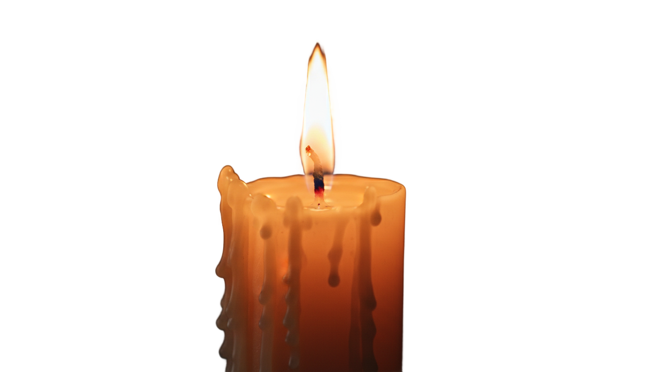 burning candle png PNG transparent background