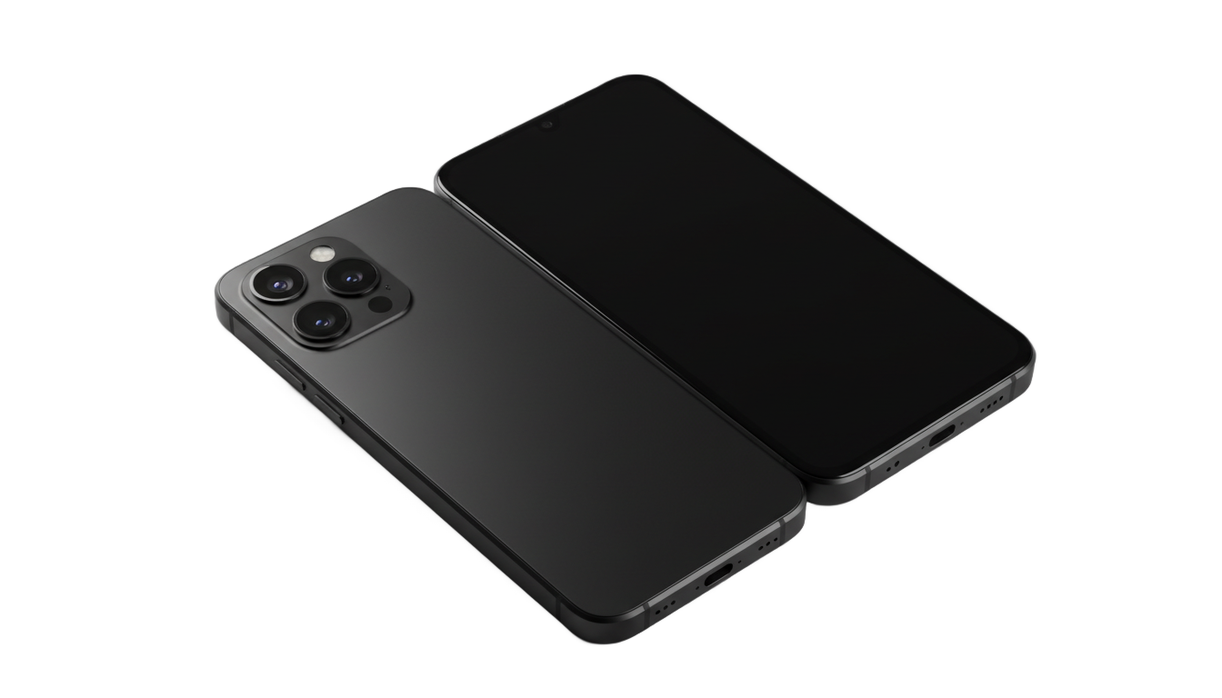 black phone png PNG transparent background
