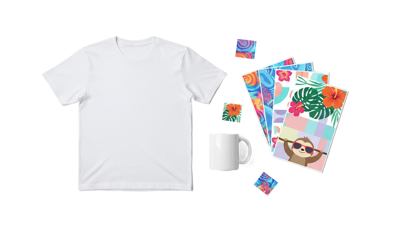 sublimation t shirt mug printing png PNG transparent background