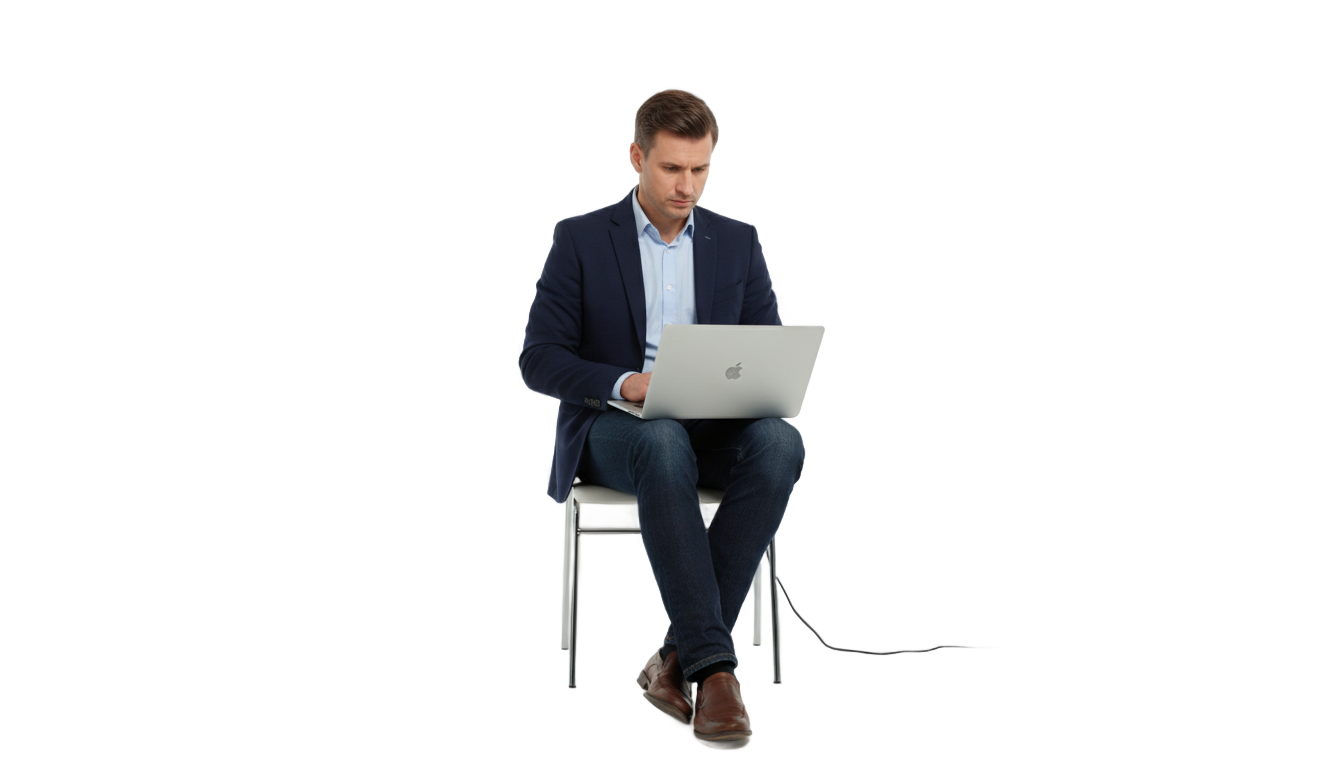 laptop man png PNG transparent background