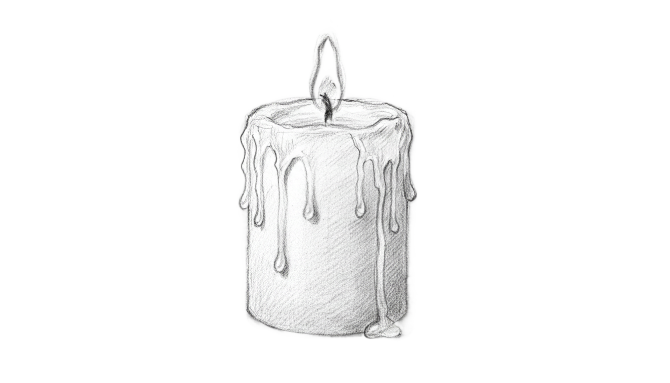 candle sketch png PNG transparent background