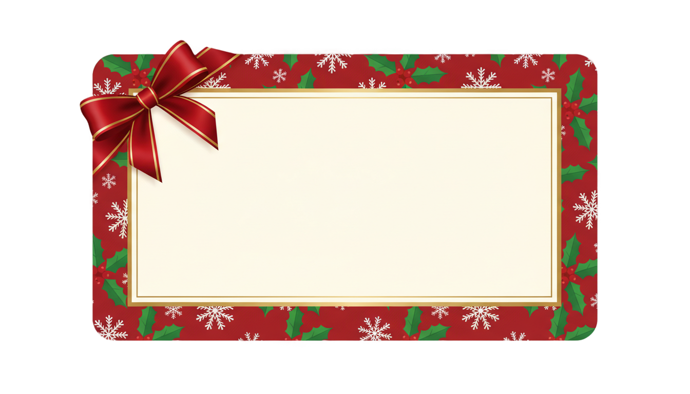 christmas gift card png PNG transparent background