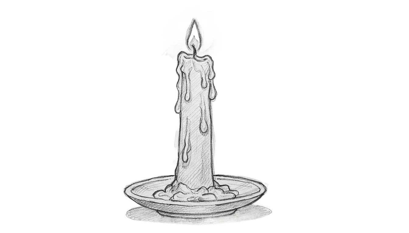 candle drawing png PNG transparent background