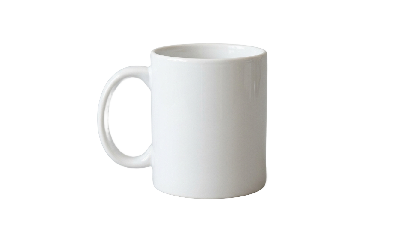 white mug mockup png PNG transparent background