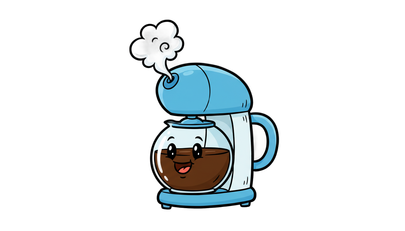 coffee maker cartoon png PNG transparent background