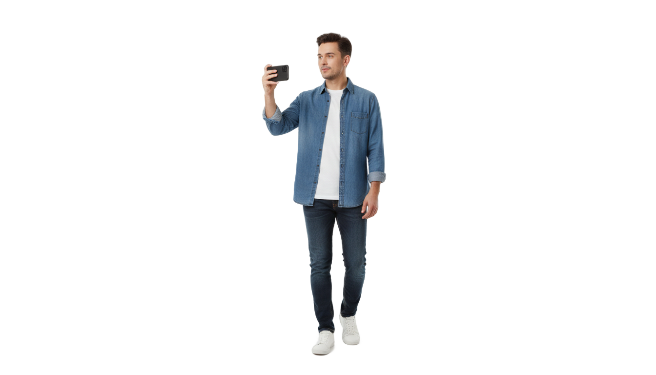 person holding phone png PNG transparent background