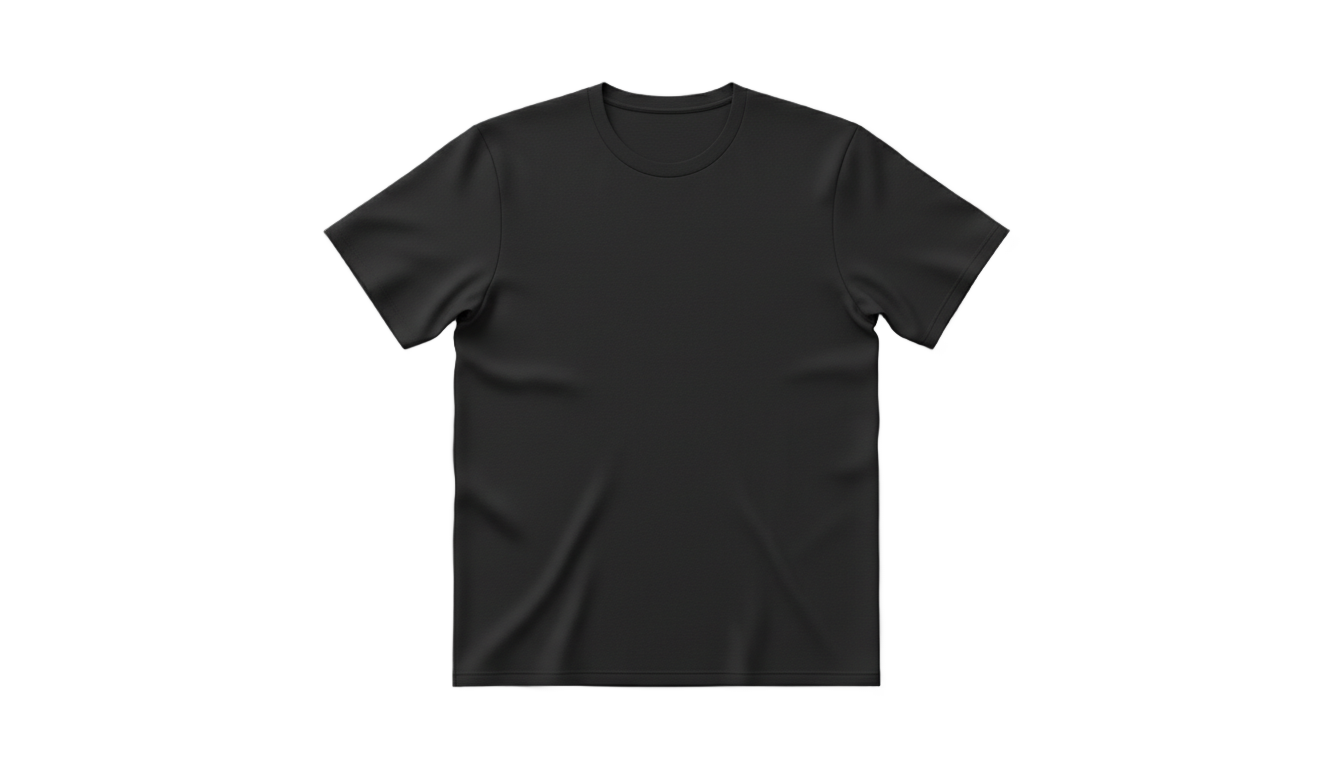 plain black t shirt png PNG transparent background
