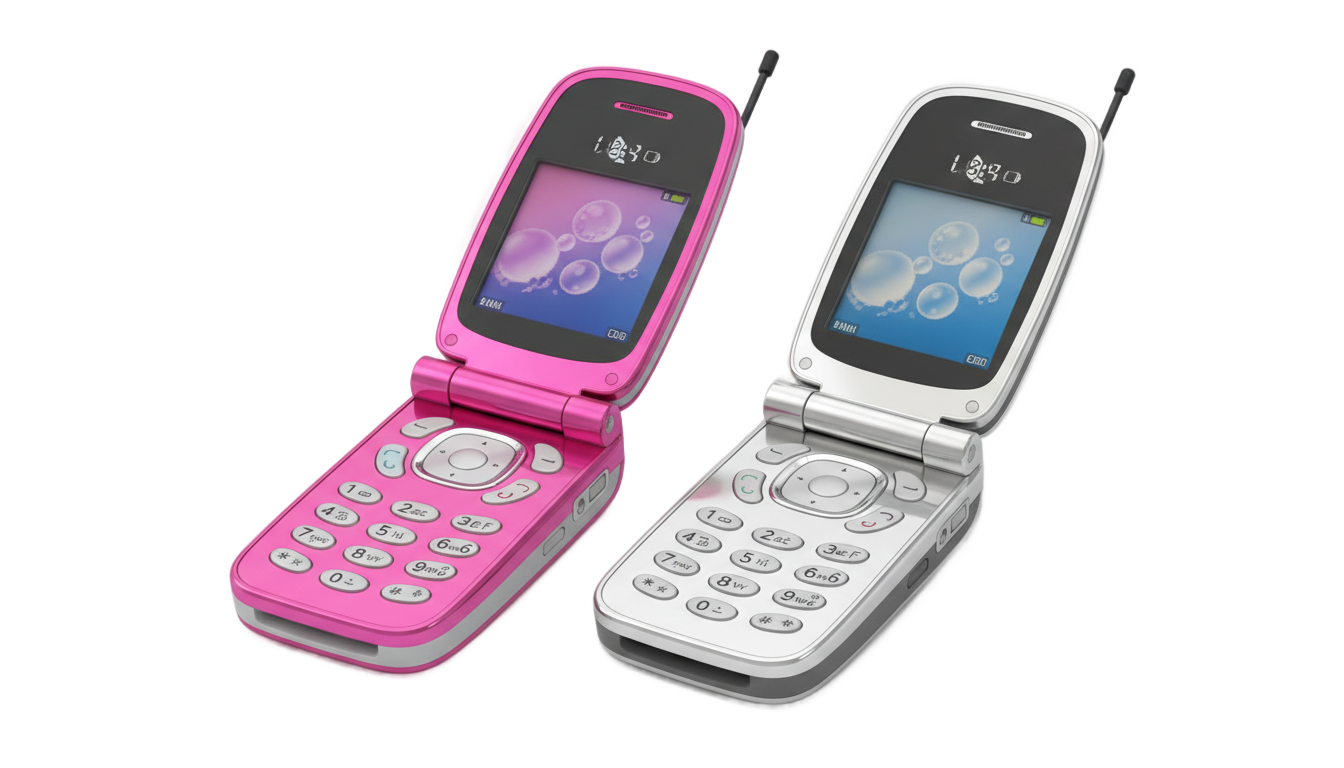y2k flip phone png PNG transparent background
