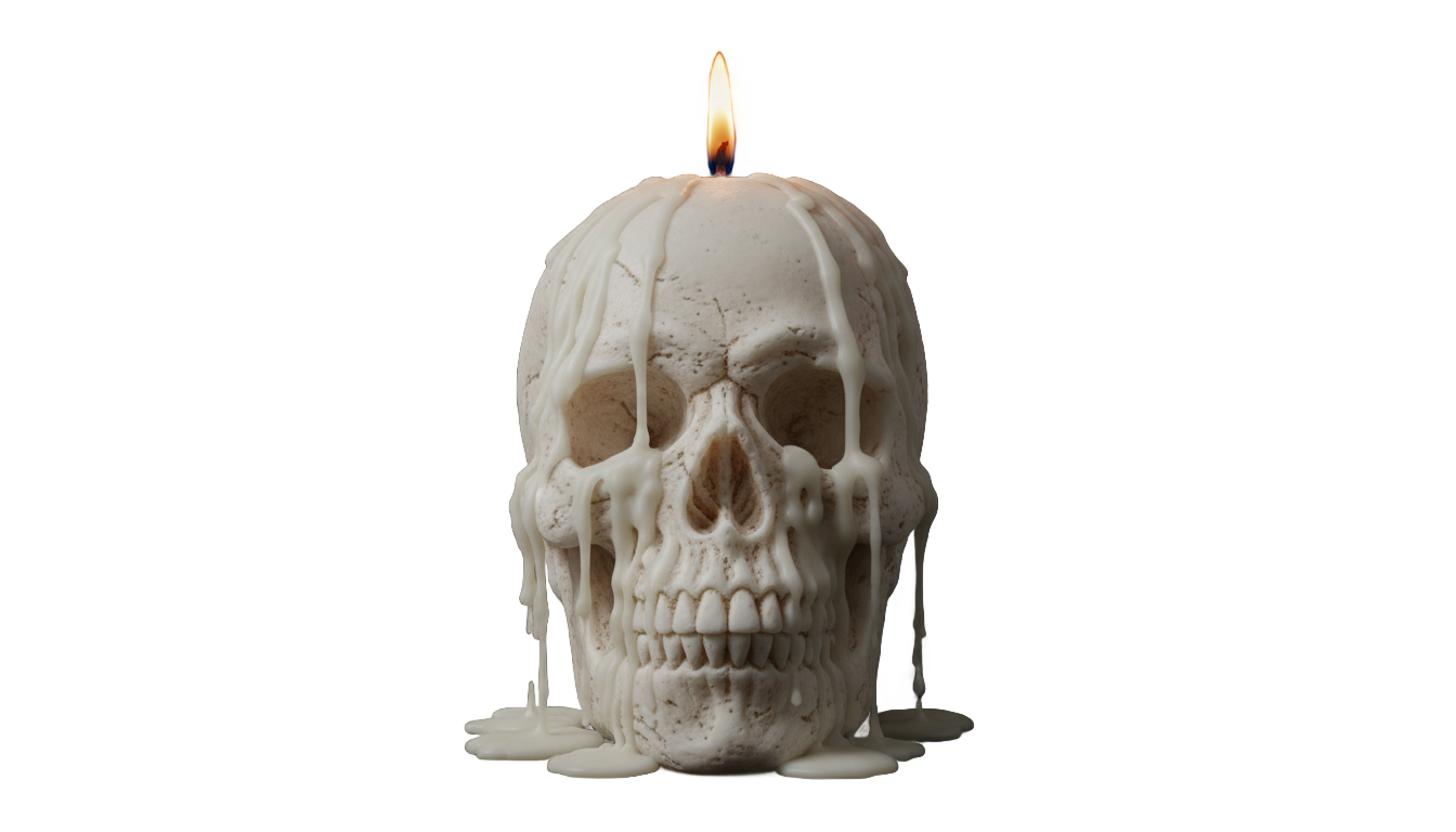 skull candle png PNG transparent background