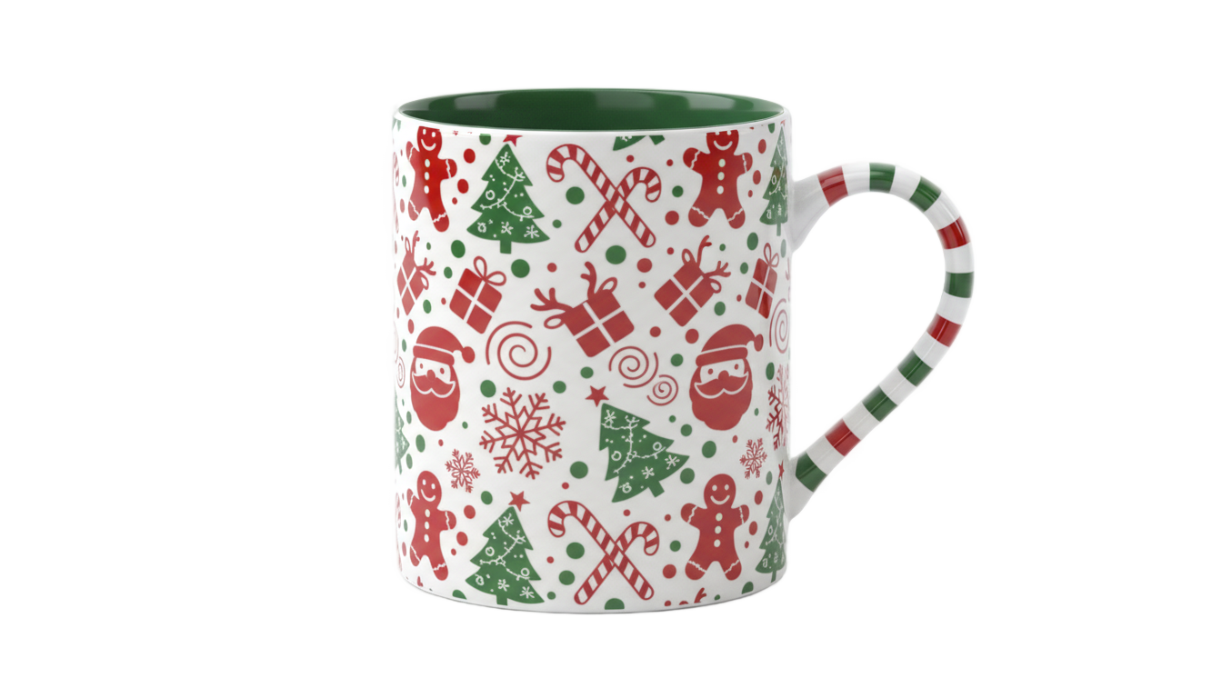christmas mug design png PNG transparent background