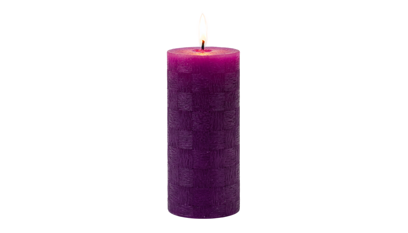 purple advent candle png PNG transparent background