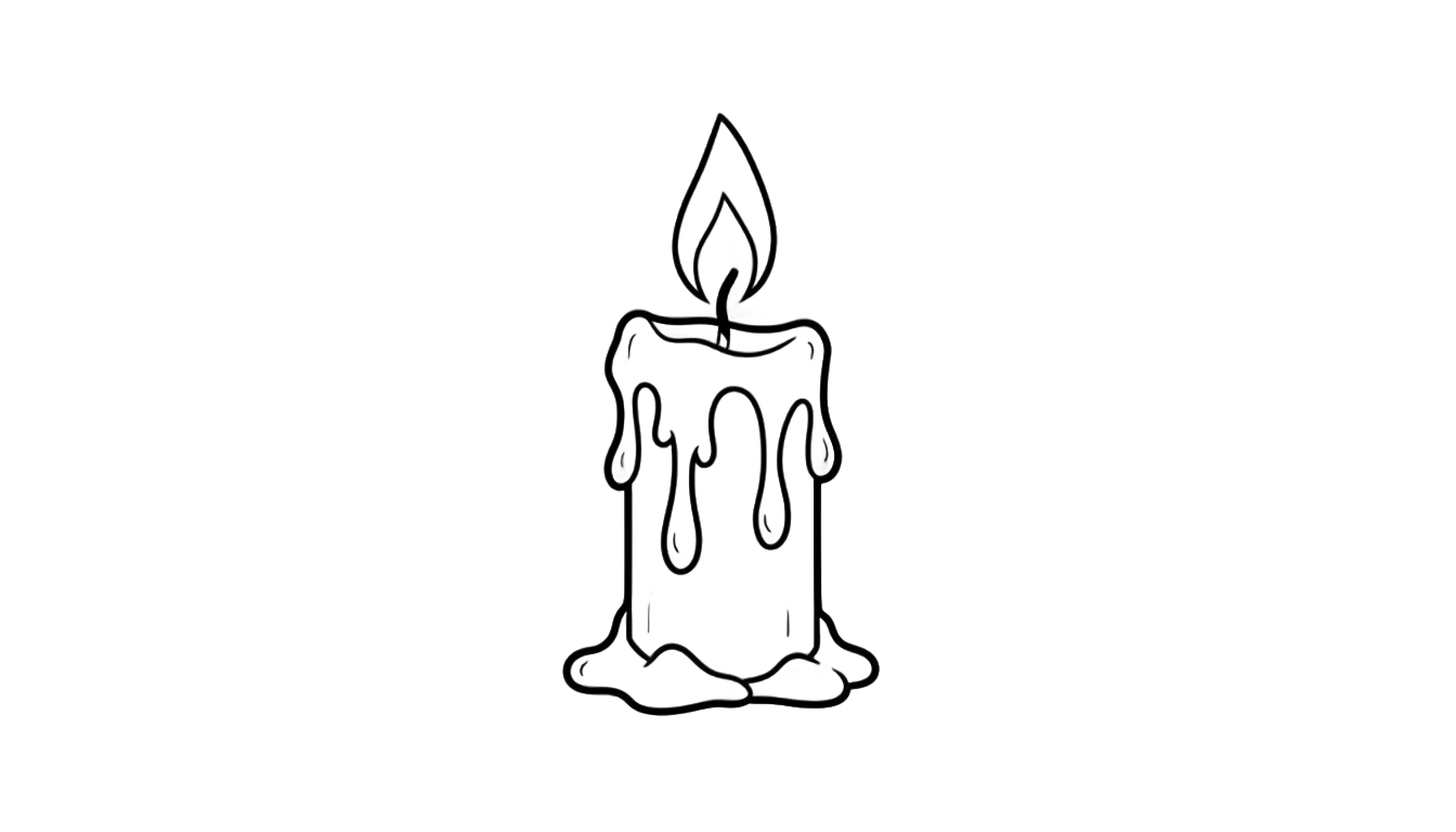 candle clipart black and white png PNG transparent background