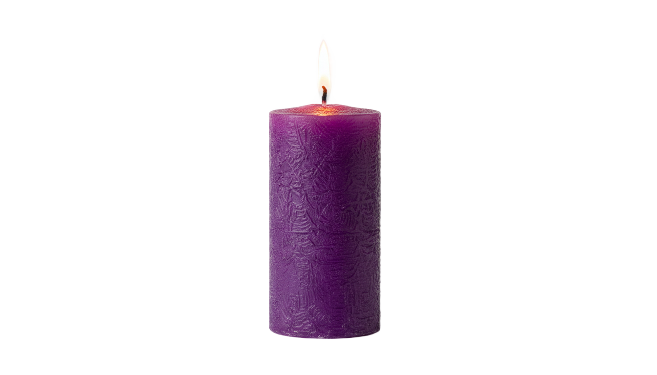 purple advent candle png PNG transparent background