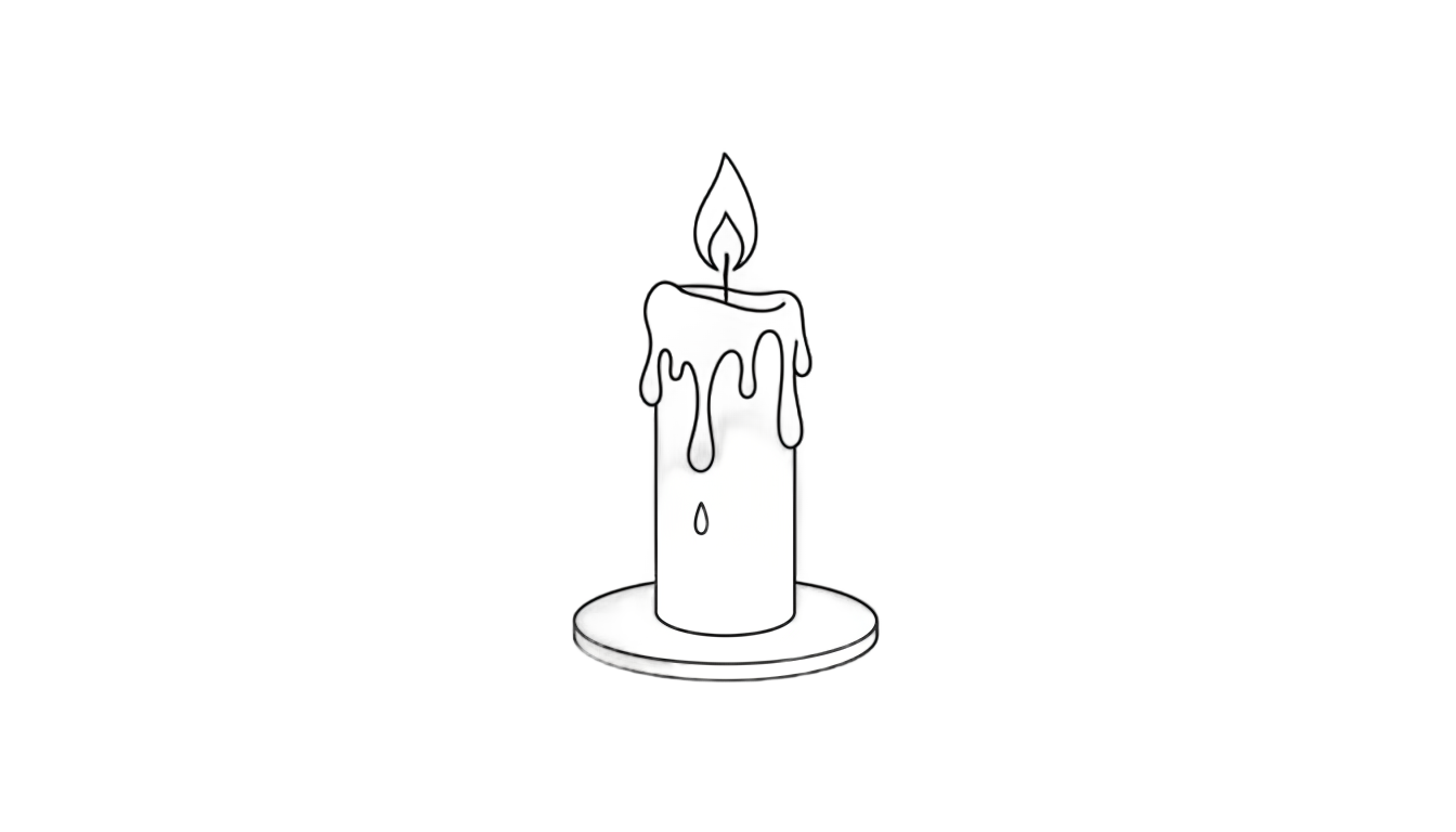candle clipart black and white png PNG transparent background