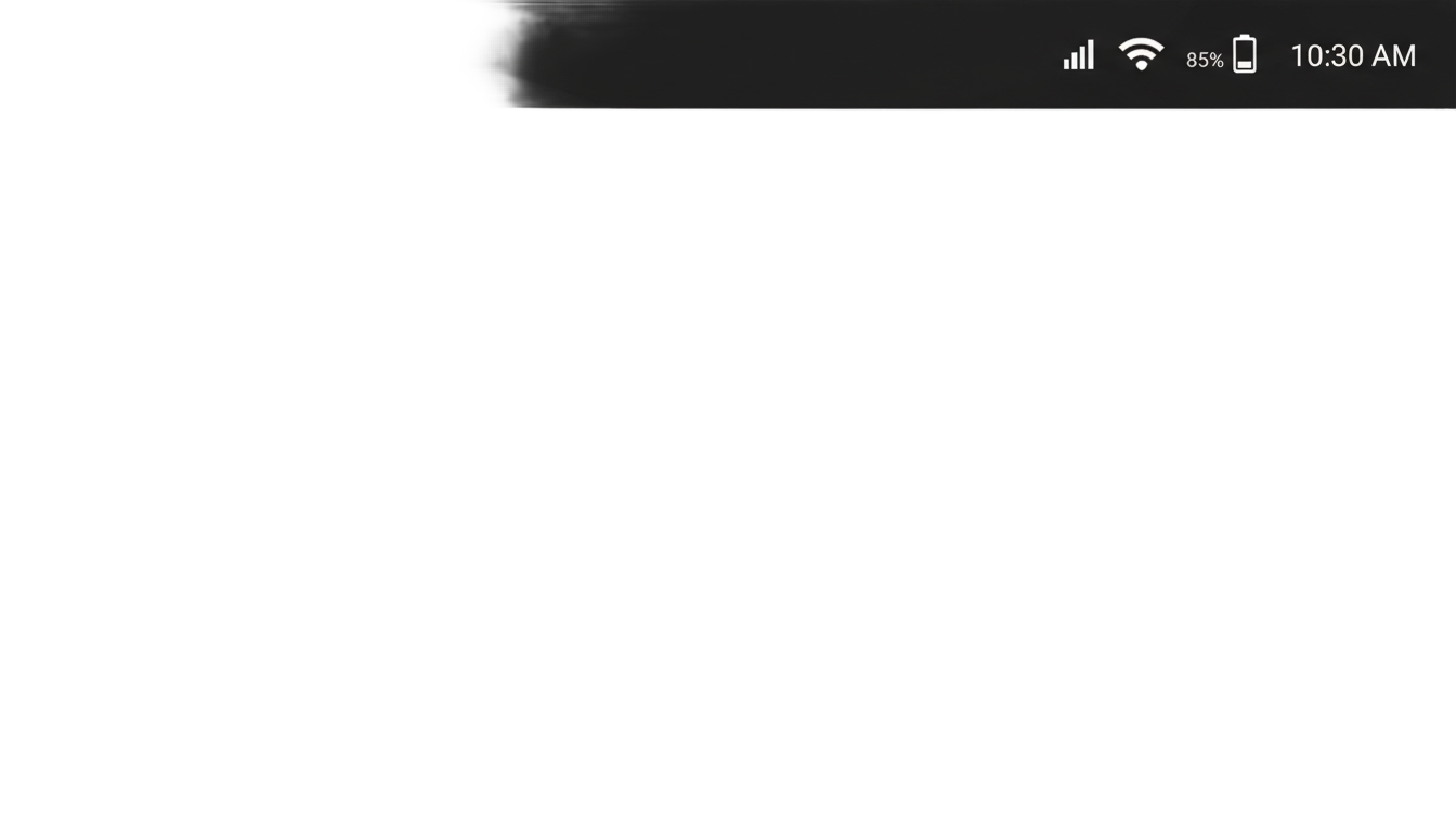 android phone status bar png PNG transparent background