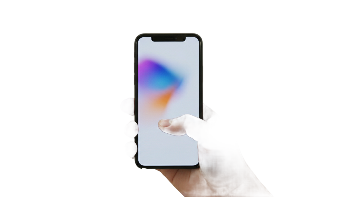hand holding phone png PNG transparent background