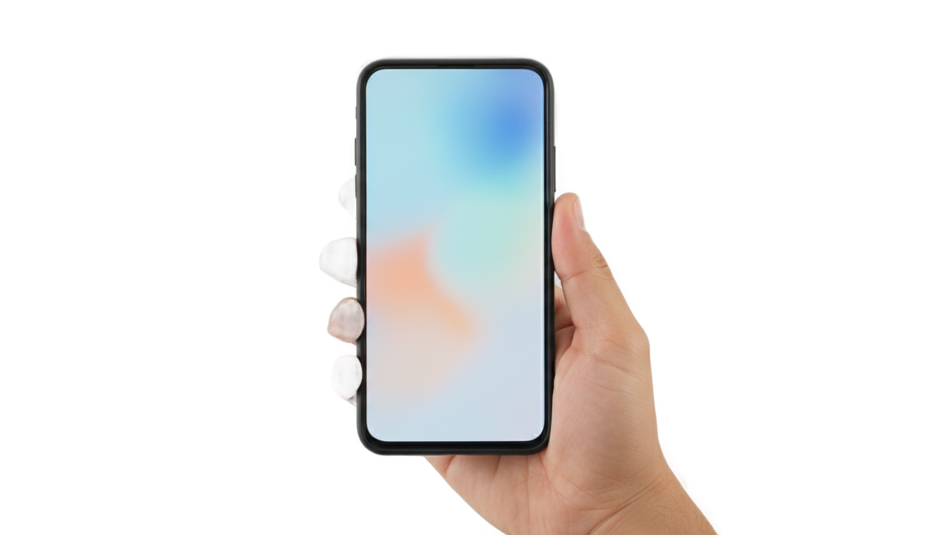 holding phone png PNG transparent background