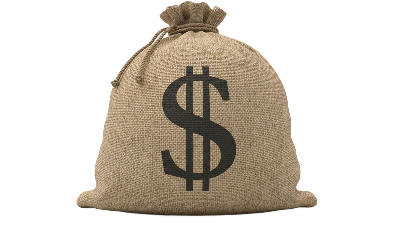 cash bag png PNG transparent background