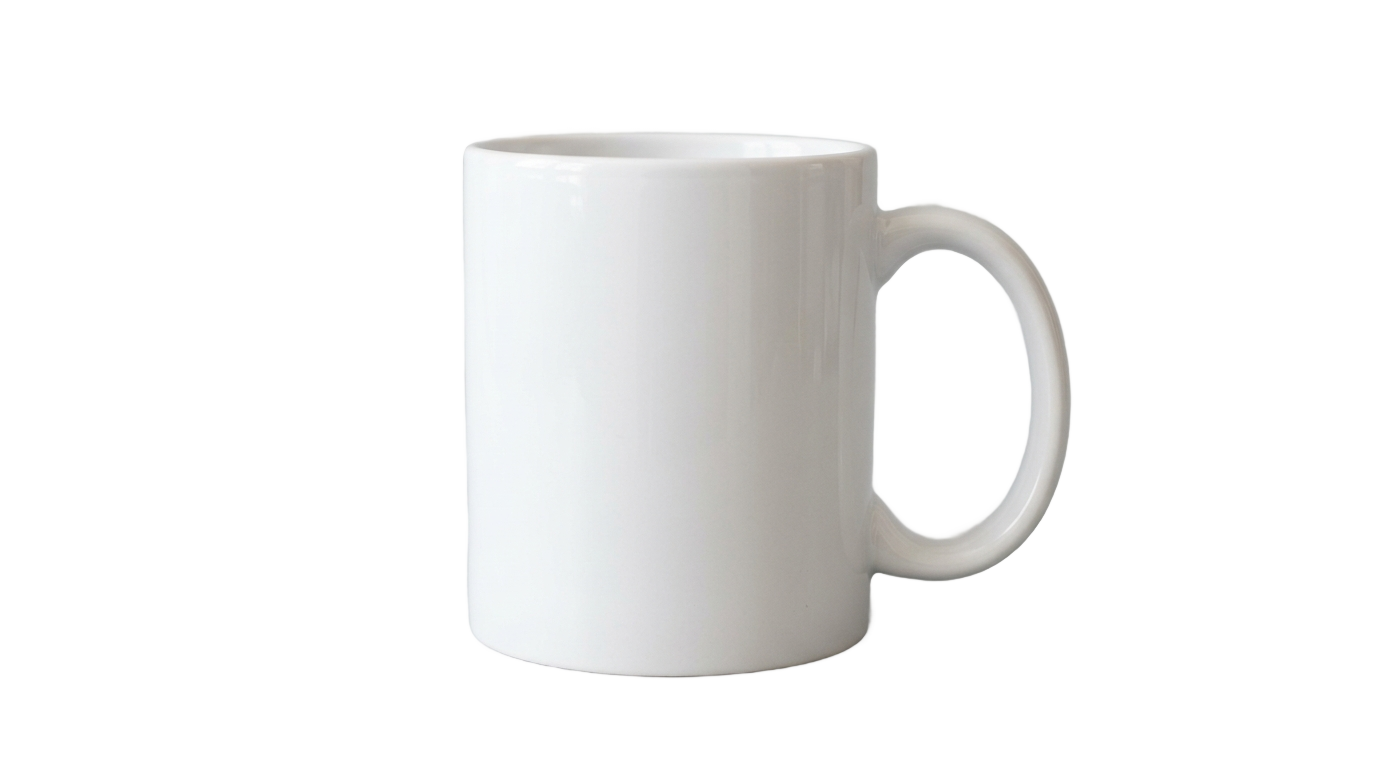 white mug mockup png PNG transparent background