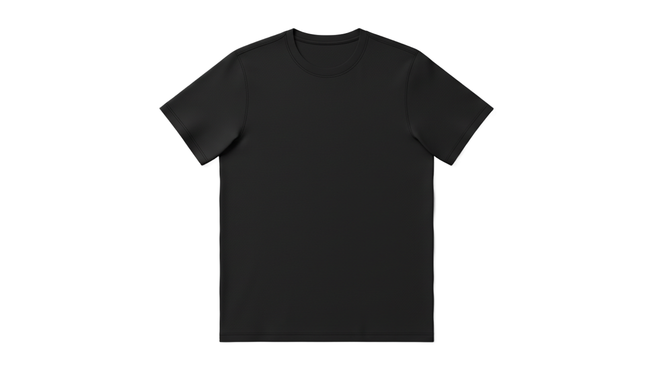 black t-shirt mockup png PNG transparent background