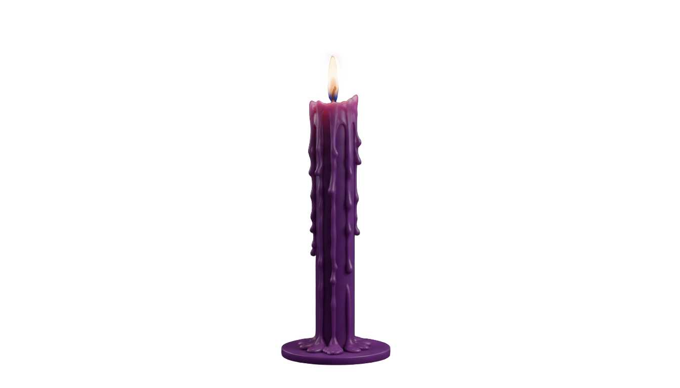 purple candle png PNG transparent background