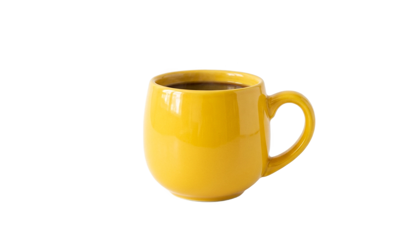 yellow mug png PNG transparent background