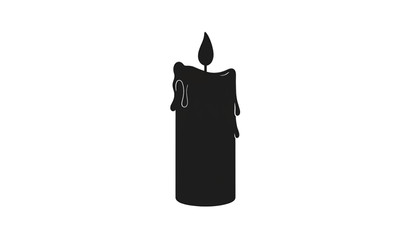 candle silhouette png PNG transparent background
