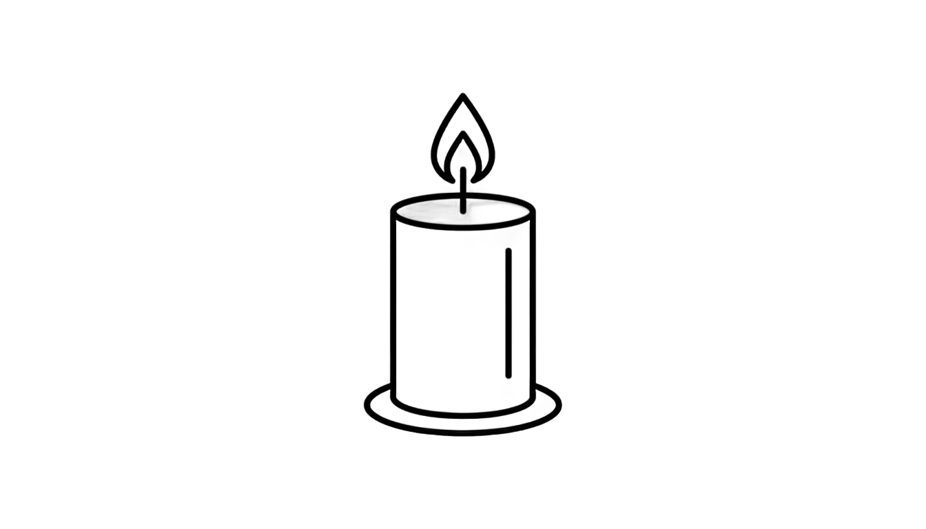 candle outline png PNG transparent background