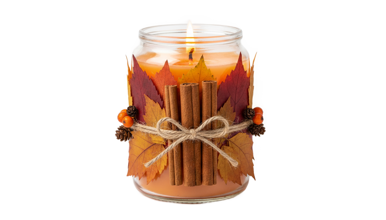 fall candle png PNG transparent background