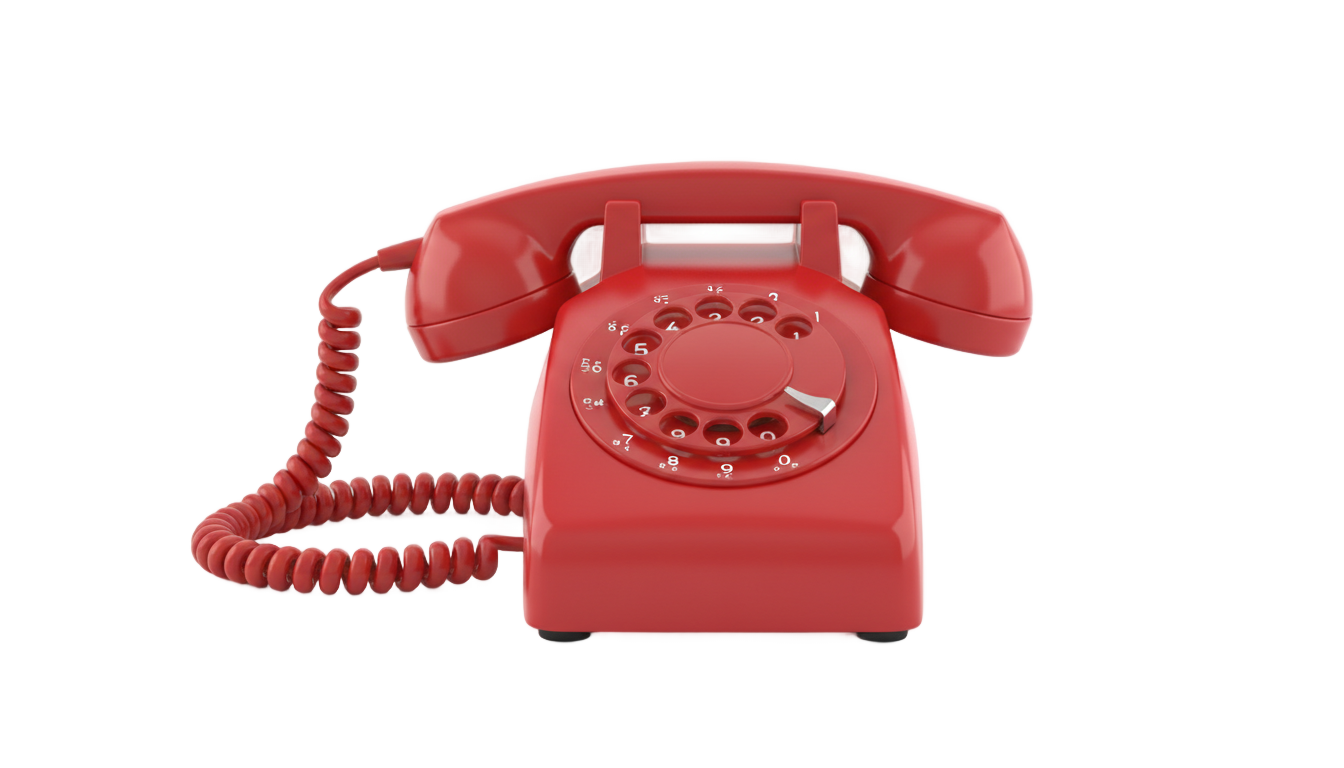 red phone png PNG transparent background