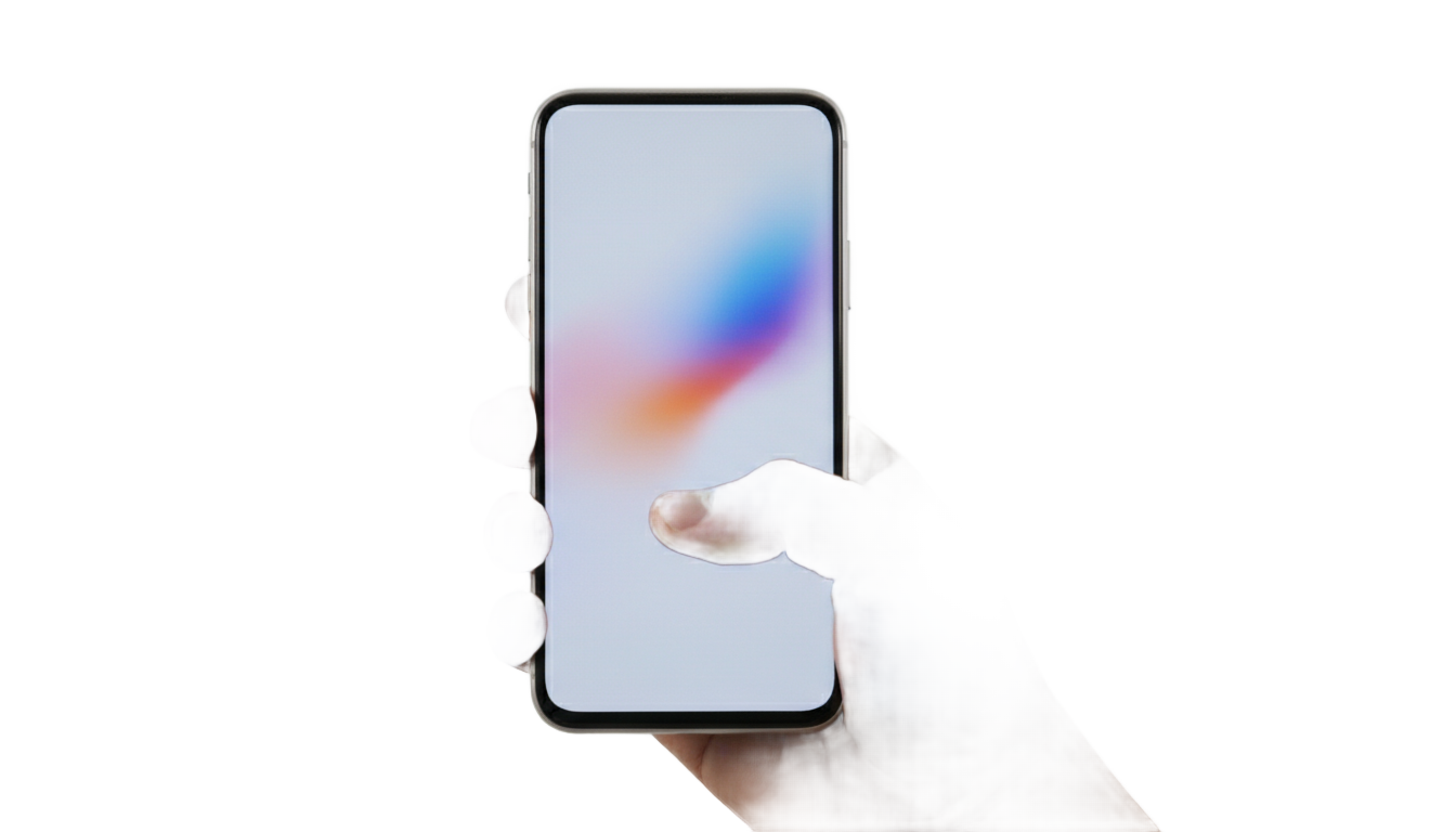 hand holding phone png PNG transparent background