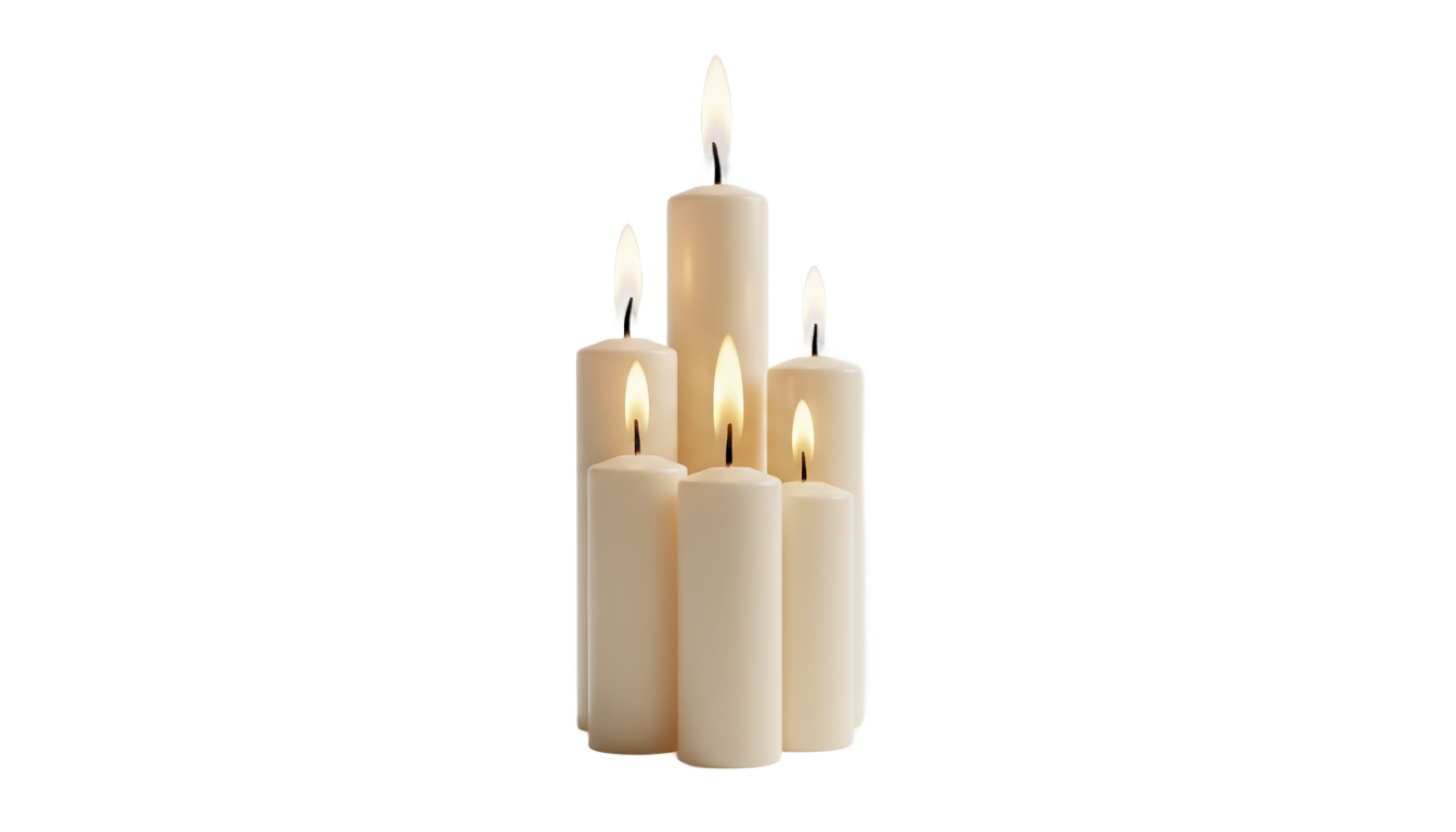 5 candle png PNG transparent background