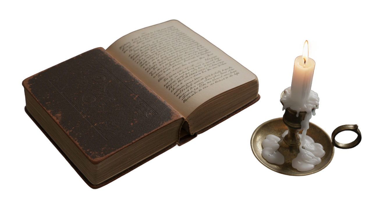 book and candle png PNG transparent background
