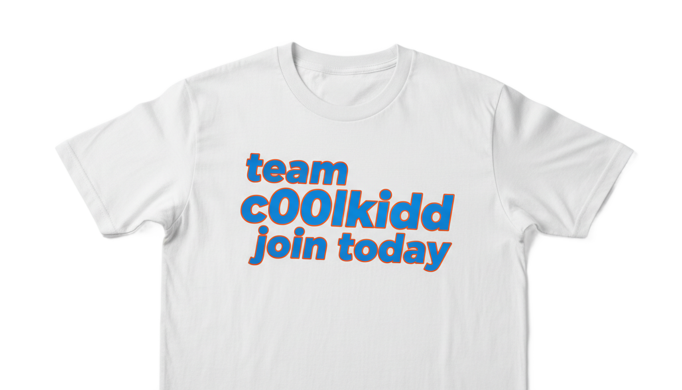 team c00lkidd join today t-shirt png PNG transparent background
