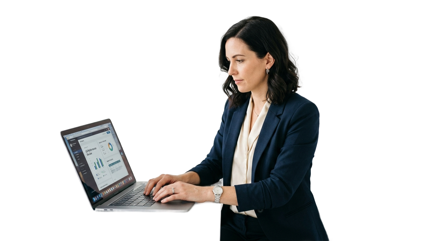 lady with laptop png PNG transparent background
