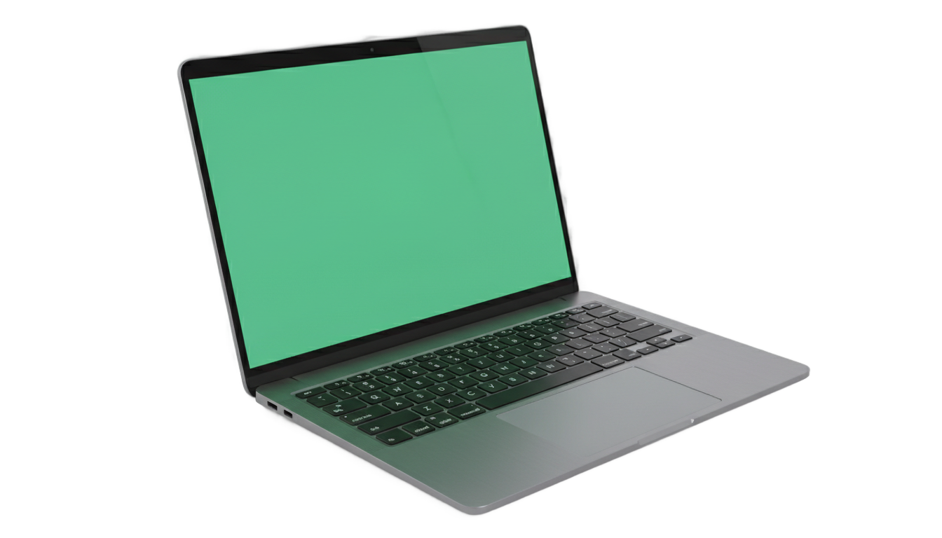 laptop green screen png PNG transparent background