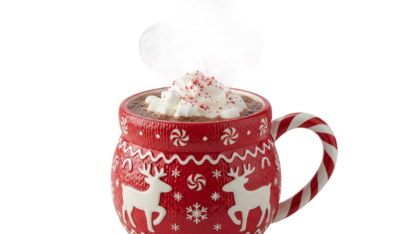 christmas coffee mug png PNG transparent background