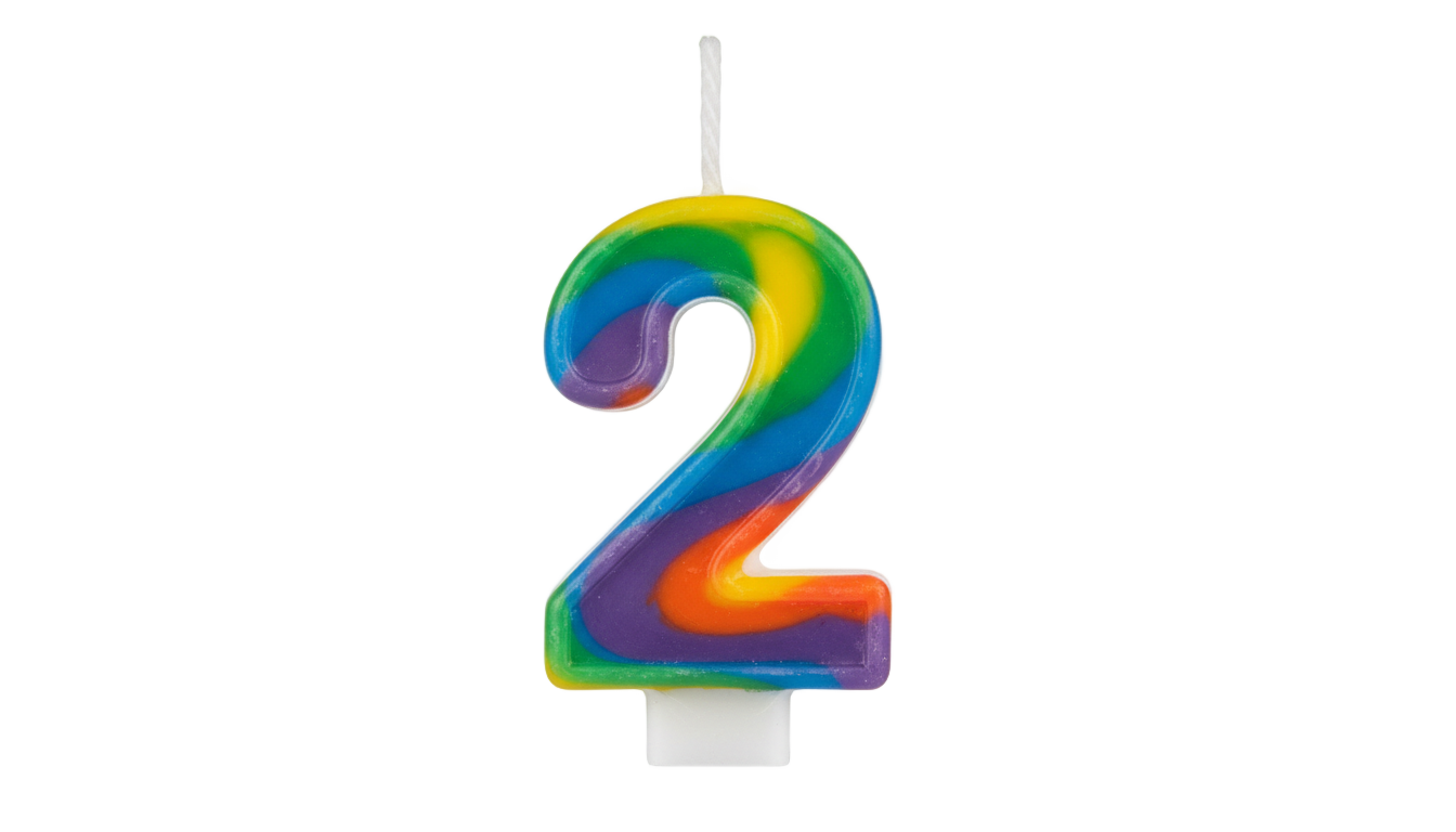 number 2 candle png PNG transparent background