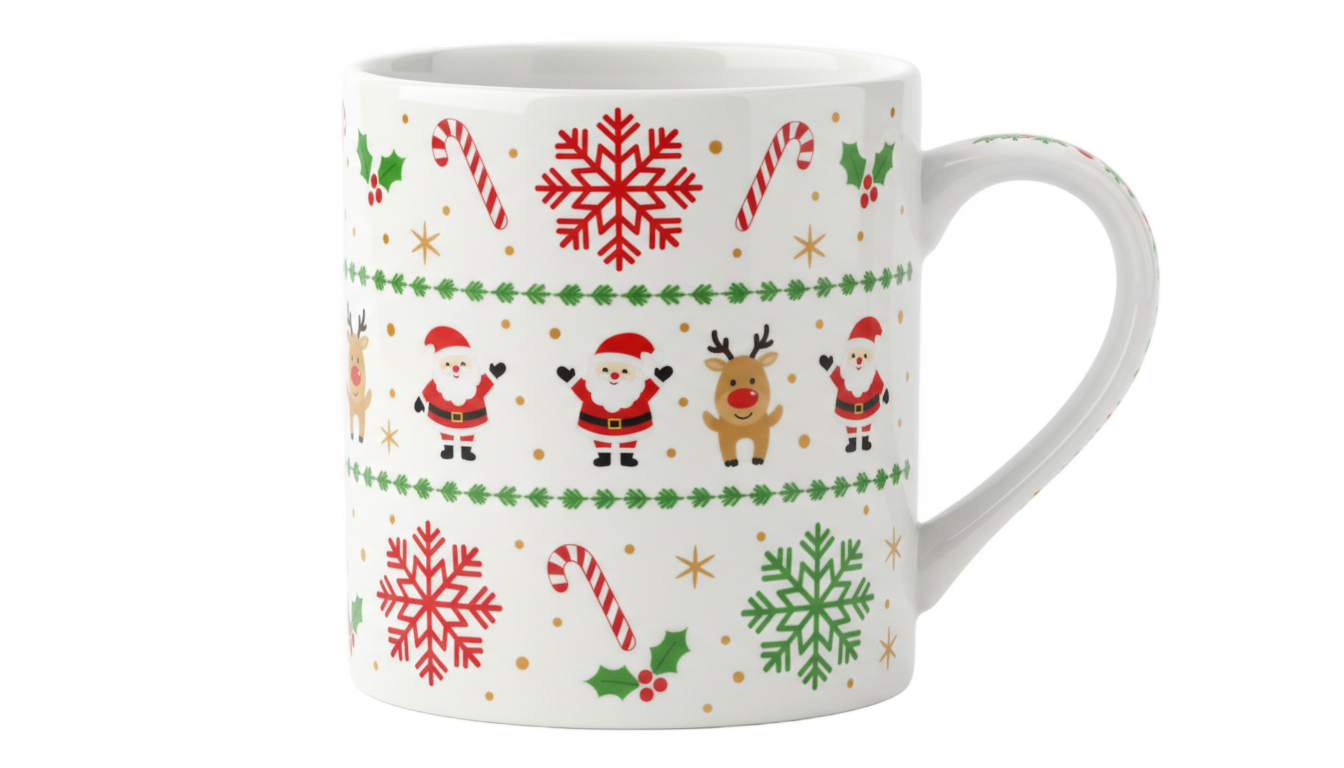 christmas mug design png PNG transparent background