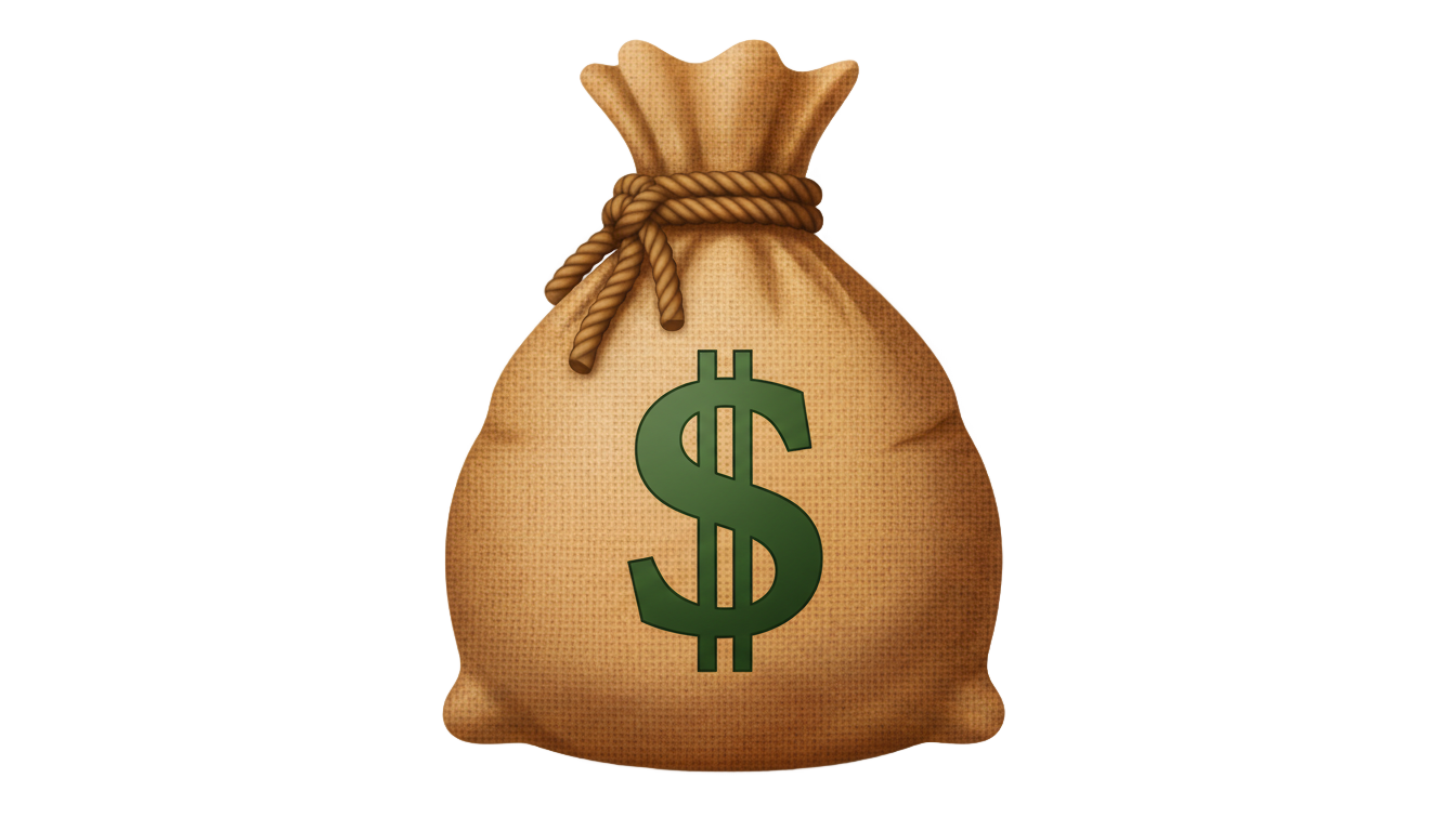money bag icon png PNG transparent background