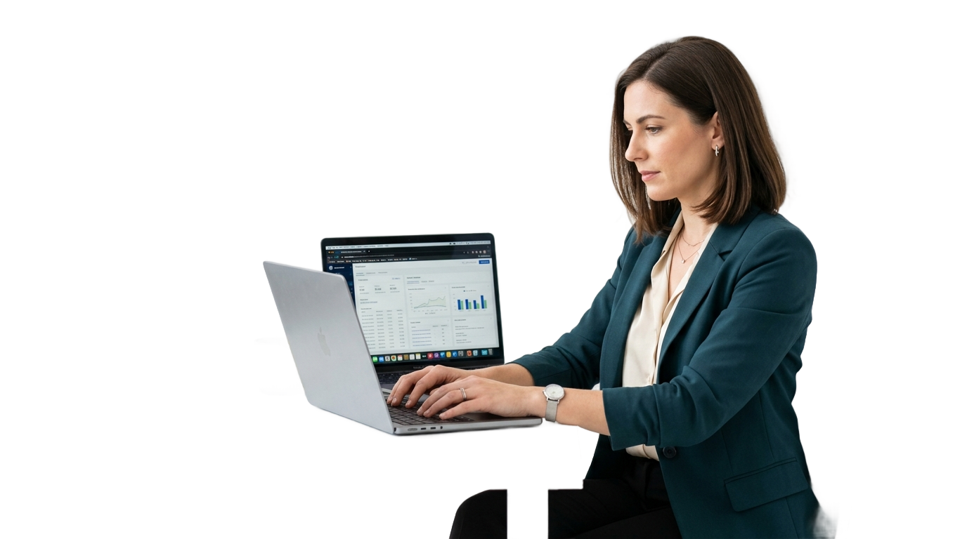 lady with laptop png PNG transparent background