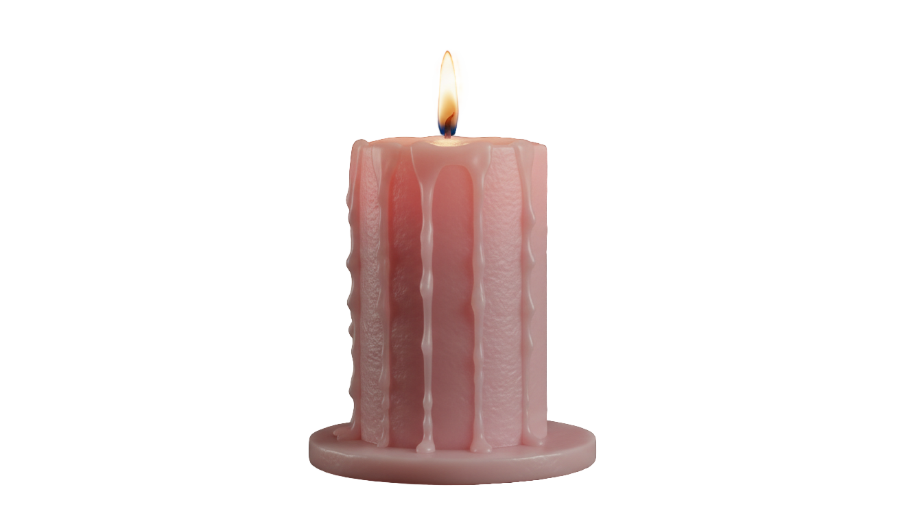 pink candle png PNG transparent background