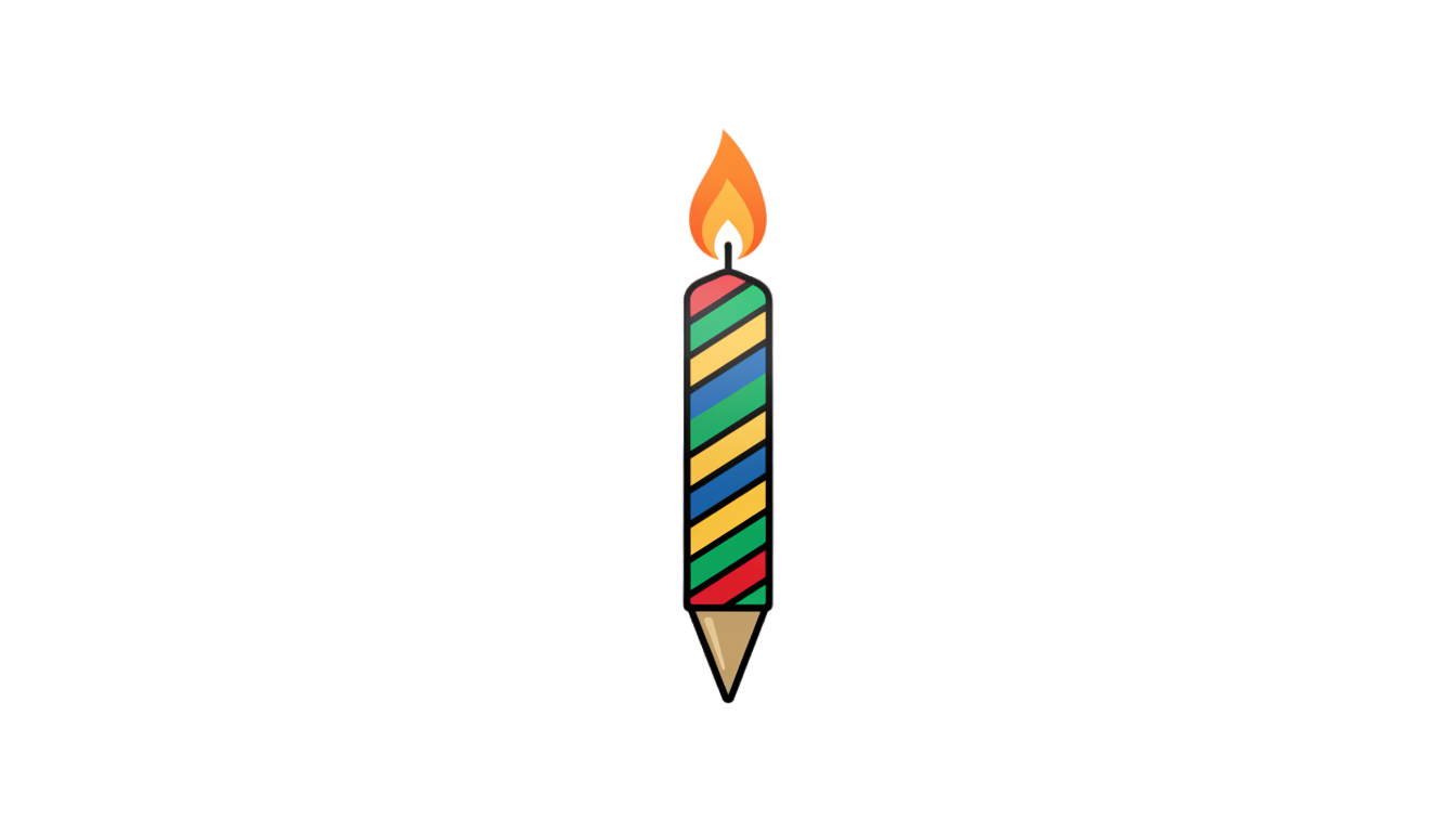 birthday candle icon png PNG transparent background