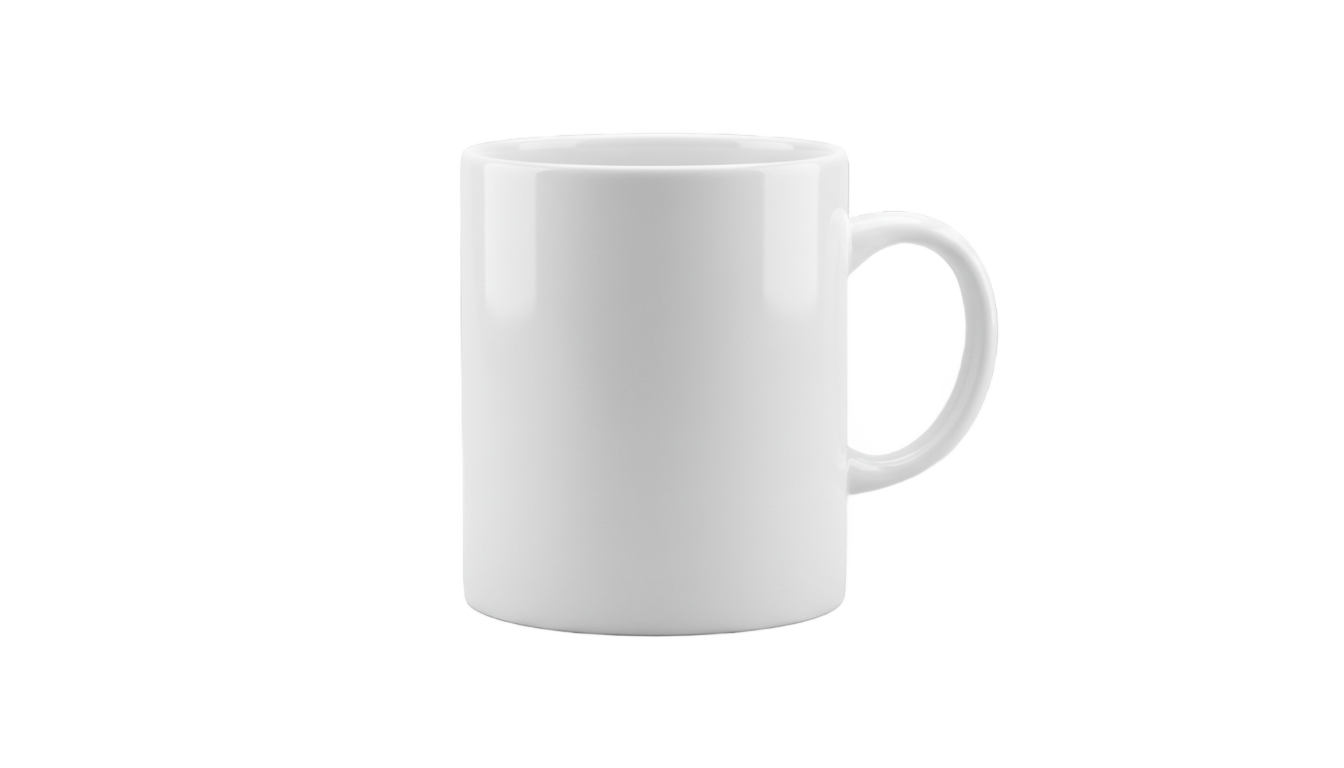 plain white mug png PNG transparent background
