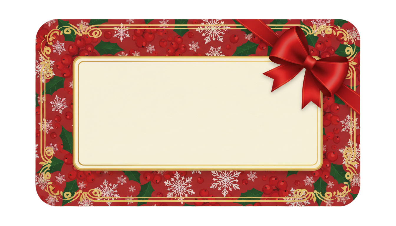 christmas gift card png PNG transparent background