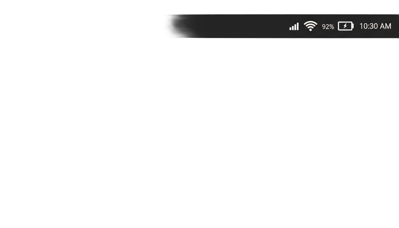 android phone status bar png PNG transparent background