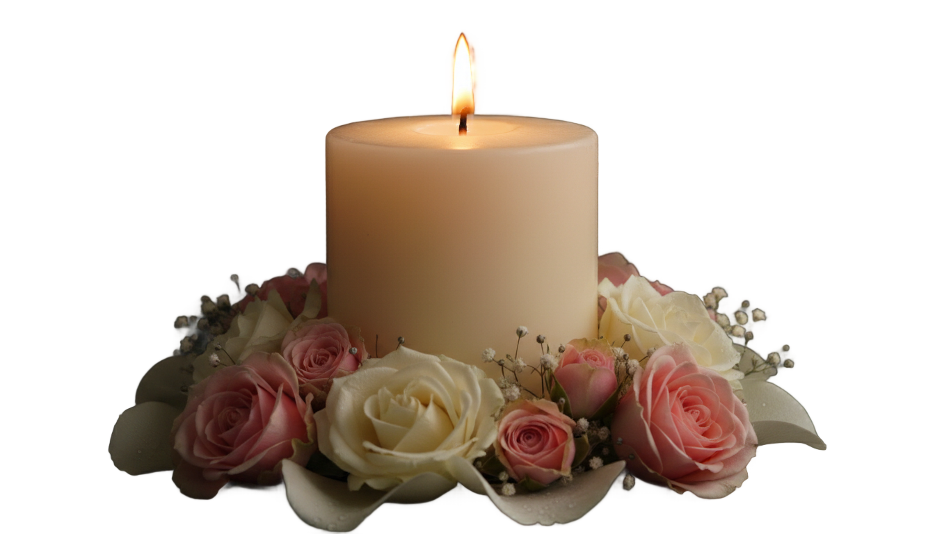 candle with flower png PNG transparent background